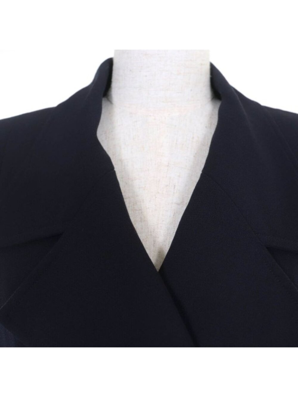 Chanel Vintage 96 P 100% Wool Coco Mark Button Jacket Dark Navy 38 - Picture 4 of 10